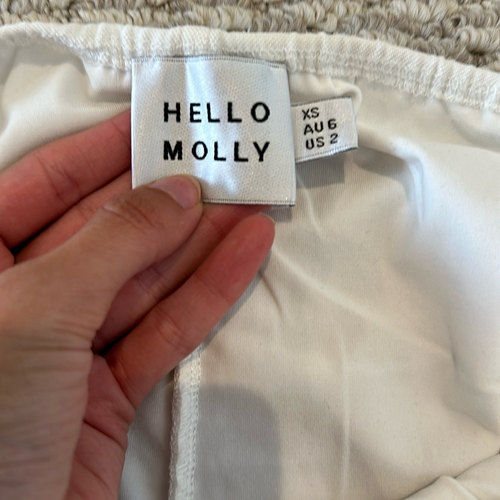 Hello Molly Enchanting Hymns Crop White Top, size XS! Worn once, like new!
